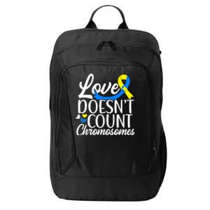 Love Doesn't Count Chromosomes Down Syndrome Support Cool Gift City Backpack