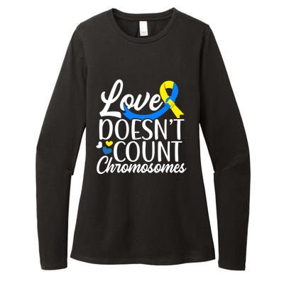 Love Doesn't Count Chromosomes Down Syndrome Support Cool Gift Womens CVC Long Sleeve Shirt