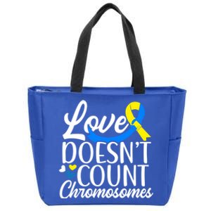 Love Doesn't Count Chromosomes Down Syndrome Support Cool Gift Zip Tote Bag