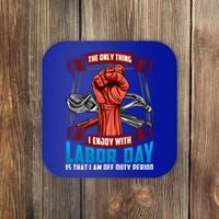 Labor Day Celebration Of Workers American Patriot Gift Coaster