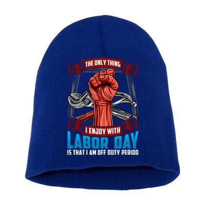 Labor Day Celebration Of Workers American Patriot Gift Short Acrylic Beanie