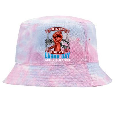 Labor Day Celebration Of Workers American Patriot Gift Tie-Dyed Bucket Hat