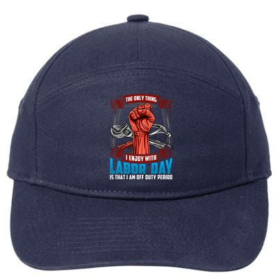 Labor Day Celebration Of Workers American Patriot Gift 7-Panel Snapback Hat