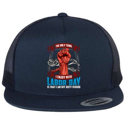 Labor Day Celebration Of Workers American Patriot Gift Flat Bill Trucker Hat