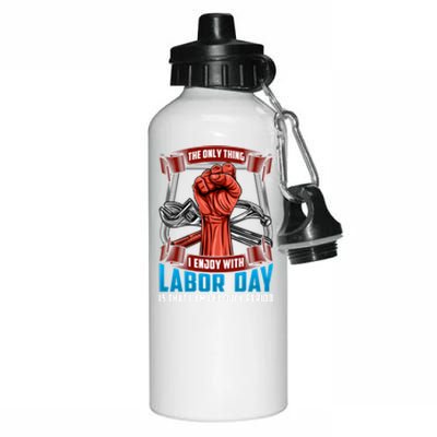 Labor Day Celebration Of Workers American Patriot Gift Aluminum Water Bottle