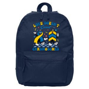 Love Doesnt Count Chromosomes Down Syndrome Supporter 16 in Basic Backpack