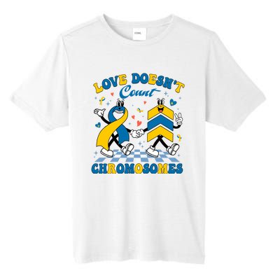 Love Doesnt Count Chromosomes Down Syndrome Supporter Tall Fusion ChromaSoft Performance T-Shirt