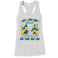 Love Doesnt Count Chromosomes Down Syndrome Supporter Women's Racerback Tank