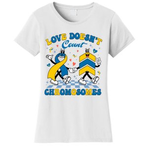 Love Doesnt Count Chromosomes Down Syndrome Supporter Women's T-Shirt