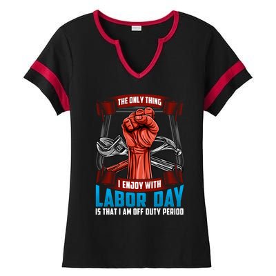 Labor Day Celebration Of Workers American Patriot Gift Ladies Halftime Notch Neck Tee