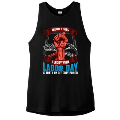 Labor Day Celebration Of Workers American Patriot Gift Ladies PosiCharge Tri-Blend Wicking Tank