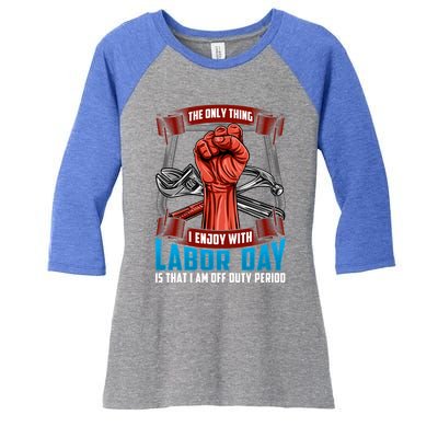 Labor Day Celebration Of Workers American Patriot Gift Women's Tri-Blend 3/4-Sleeve Raglan Shirt