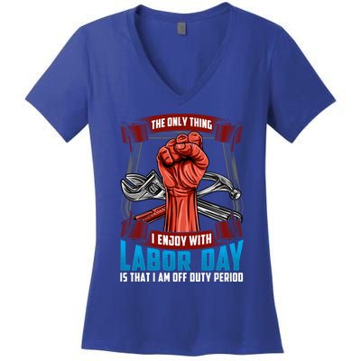 Labor Day Celebration Of Workers American Patriot Gift Women's V-Neck T-Shirt