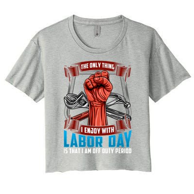 Labor Day Celebration Of Workers American Patriot Gift Women's Crop Top Tee