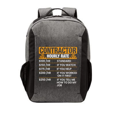 Labor Day Contractor Hourly Rate Graphic Vector Backpack