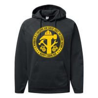 Labor Day Celebration Emblem Performance Fleece Hoodie