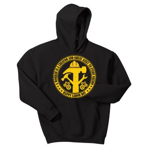 Labor Day Celebration Emblem Kids Hoodie