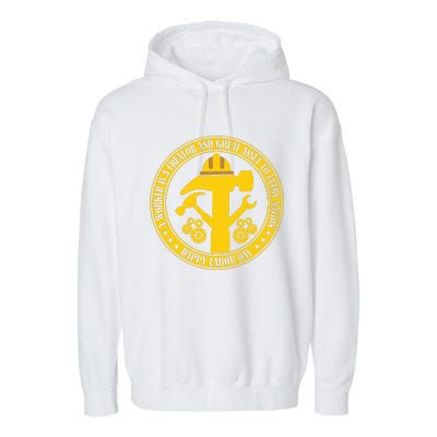 Labor Day Celebration Emblem Garment-Dyed Fleece Hoodie