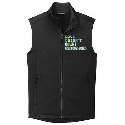 Love Doesn't Count Chromosomes Down Syndrome T21 Down Right Awesome Collective Smooth Fleece Vest