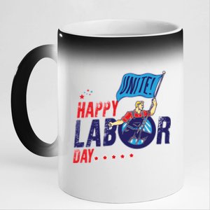 Labor Day Cool Gift Happy United Labor Day Proud Gift Cool Gift 11oz Black Color Changing Mug