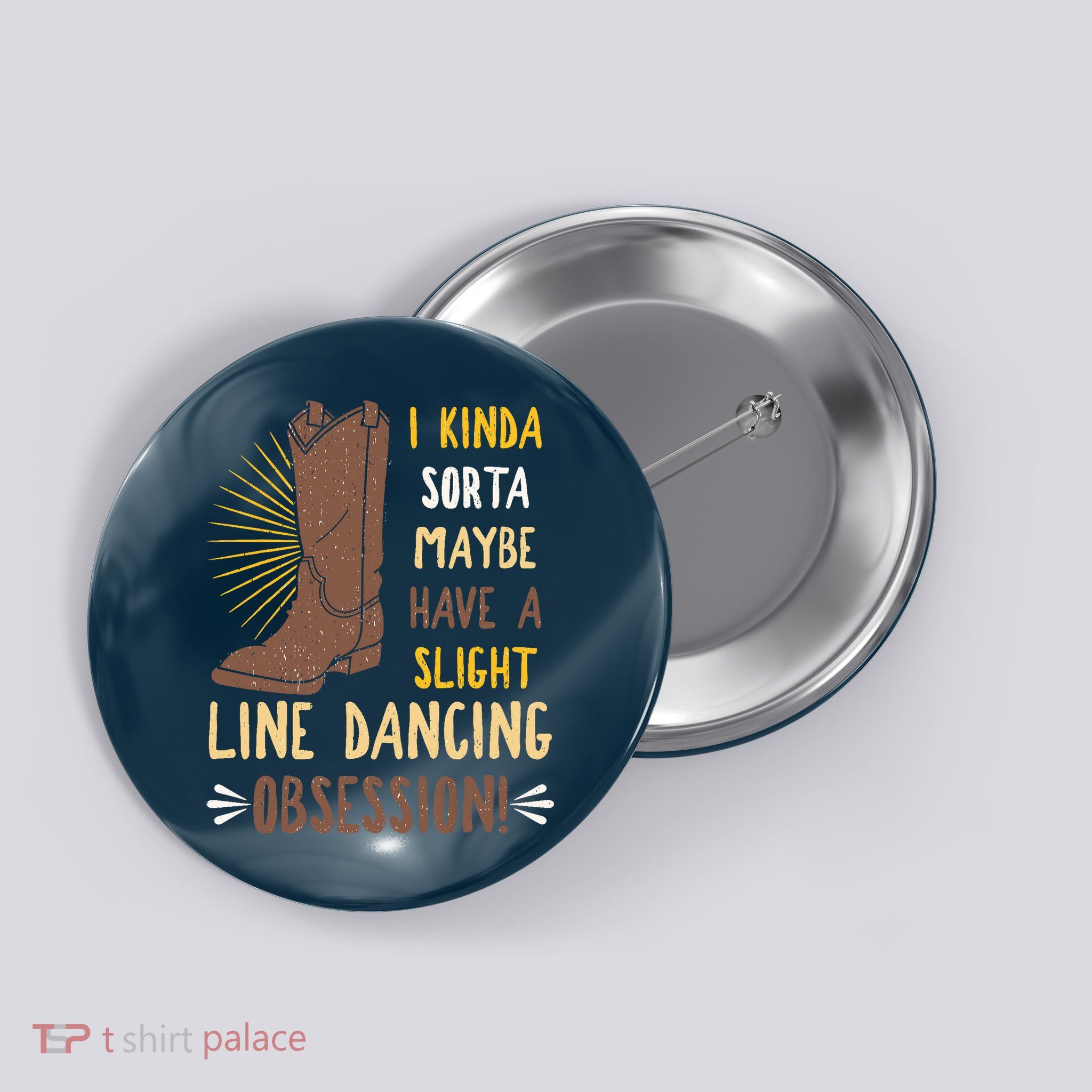 Line Dancing Choreographed Group Dancer Dance Teacher Gift Button
