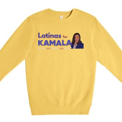 Latinas Democratas Con Harris Latinas For Kamala 2024 Premium Crewneck Sweatshirt