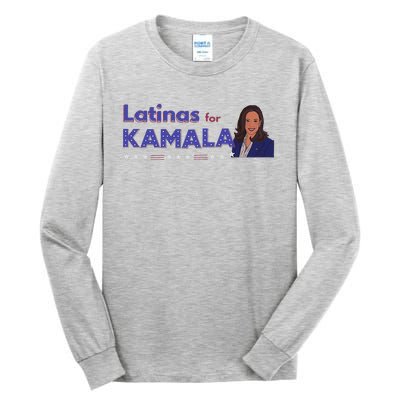 Latinas Democratas Con Harris Latinas For Kamala 2024 Tall Long Sleeve T-Shirt