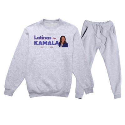 Latinas Democratas Con Harris Latinas For Kamala 2024 Premium Crewneck Sweatsuit Set