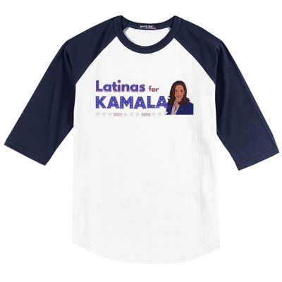 Latinas Democratas Con Harris Latinas For Kamala 2024 Baseball Sleeve Shirt