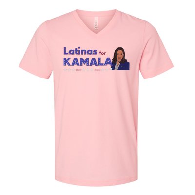 Latinas Democratas Con Harris Latinas For Kamala 2024 V-Neck T-Shirt