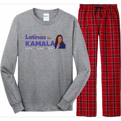 Latinas Democratas Con Harris Latinas For Kamala 2024 Long Sleeve Pajama Set