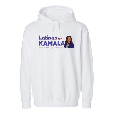 Latinas Democratas Con Harris Latinas For Kamala 2024 Garment-Dyed Fleece Hoodie