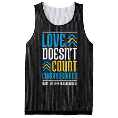 Love DoesnT Count Chromosomes Down Syndrome Awareness Mesh Reversible Basketball Jersey Tank