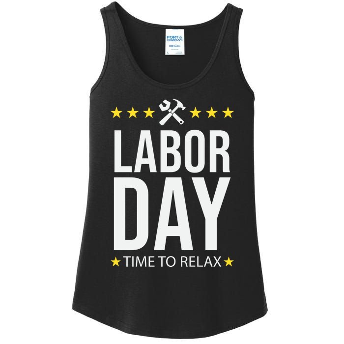 Labor Day Celebration Graphic Ladies Essential Tank