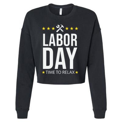 Labor Day Celebration Graphic Cropped Pullover Crew