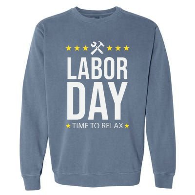 Labor Day Celebration Graphic Garment-Dyed Sweatshirt