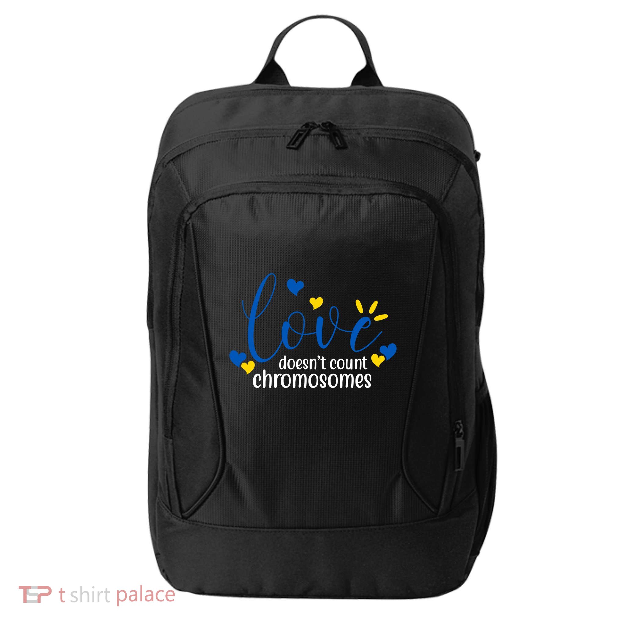 Love Doesnt Count Chromosome Down Syndrome City Backpack