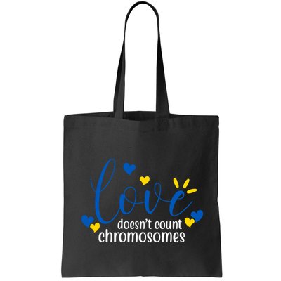Love Doesnt Count Chromosome Down Syndrome Bag