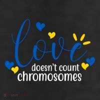 Love Doesnt Count Chromosome Down Syndrome 25L Jumbo Tote