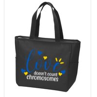 Love Doesnt Count Chromosome Down Syndrome Zip Tote Bag