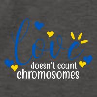 Love Doesnt Count Chromosome Down Syndrome Vector Backpack