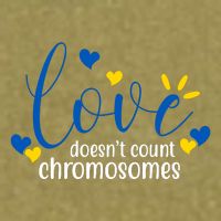 Love Doesnt Count Chromosome Down Syndrome Garment-Dyed Women's Muscle Tee