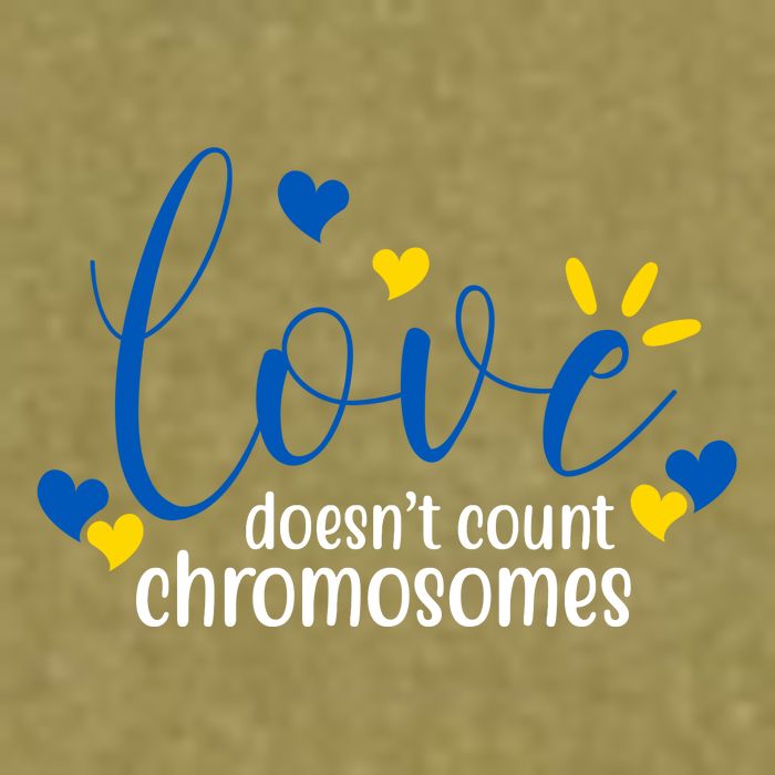 Love Doesnt Count Chromosome Down Syndrome Garment-Dyed Women's Muscle Tee