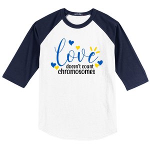 Love Doesnt Count Chromosome Down Syndrome Baseball Sleeve Shirt