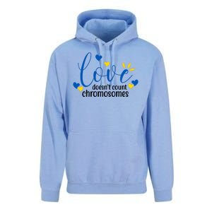 Love Doesnt Count Chromosome Down Syndrome Unisex Surf Hoodie