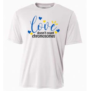 Love Doesnt Count Chromosome Down Syndrome Cooling Performance Crew T-Shirt