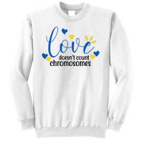 Love Doesnt Count Chromosome Down Syndrome Sweatshirt