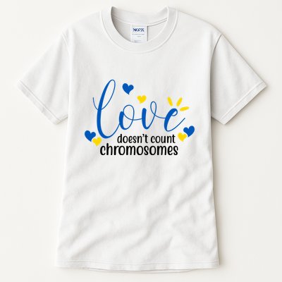 Love Doesnt Count Chromosome Down Syndrome Tall T-Shirt
