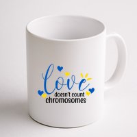 Love Doesnt Count Chromosome Down Syndrome Mug