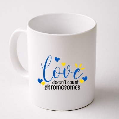Love Doesnt Count Chromosome Down Syndrome Mug